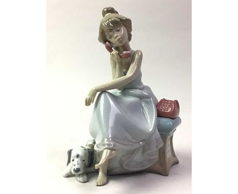 GROUP OF LLADRO FIGURES, comprising Chit-Chat, 5466, Spring, 5217, and two further Lladro figureslargest 24.8cm highQty: 4 