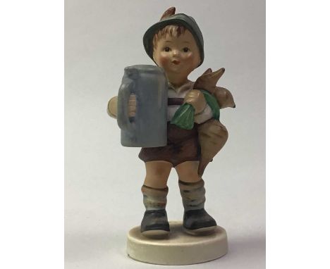 FOUR HUMMEL FIGURES, AND OTHER CERAMICS including a Bunnykins cup and plate 14cm high
