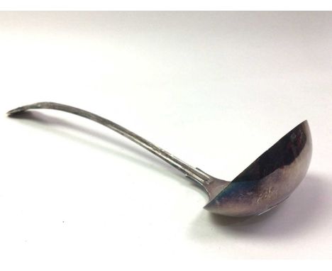 GROUP OF SILVER, AND TWO SILVER PLATED LADLES various makers and assays, including a Victorian Scottish provincial silver lad