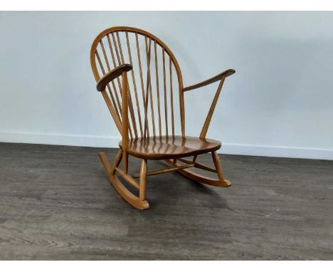 ERCOL WINDSOR ROCKING CHAIR, with spindle back