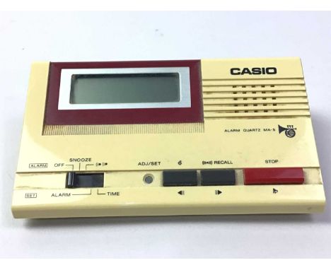 RETRO CASIO MA-5 ALARM CLOCK, AND OTHER ITEMS  including a vintage AA badge (V251958), travelling clock, wrist watch, pocket 