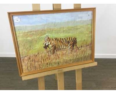 SCOTTISH SCHOOL, TIGER mixed media on paperframed and under glassimage size 40cm x 56cm, overall size 44cm x 60cm 