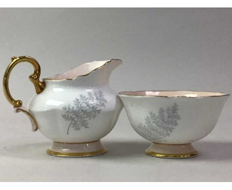 PARAGON PART TEA SERVICE, AND AN ADDERLEY PART COFFEE SERVICE  the coffee service with floral decoration