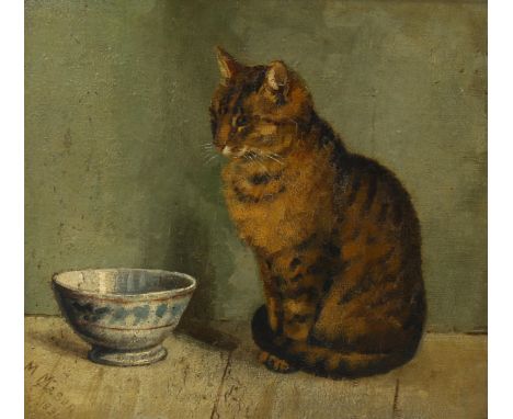M Mason, portrait of a cat, signed and dated 1894, 32cm x 35cm, framedUntouched condition, slightly dirty, no damage or resto