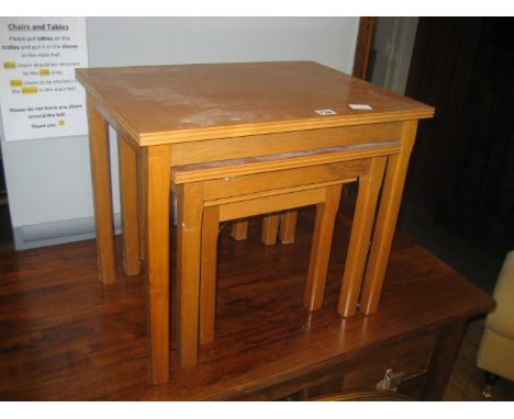 Nest of Light Wood Tables
