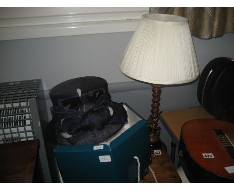 Table Lamp &amp; Lady~s Hat 