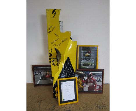 A sidepod taken from the Jordan 197 Formula 1 racing car driven by Giancarlo Fisichella at the 1997 Formula 1 Grand Prix held