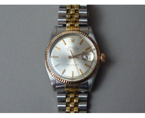 A 1964 Rolex Oyster-Perpetual Datejust wrist watch, model 1601, having superlative chronometer automatic movement, radially-b