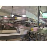 (Qty. 2) Belt Conveyors, top conveyor approx. 20 ft. 7 in. x 18 in., bottom conveyor approx. 29 ft.