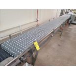 Roller Top Belt Conveyor, approx. 16 ft. 10 in. x 20 in., 1.5 hp, motorized, stainless steel