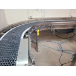 Frontmatec 45 degree turn Belt Conveyor, approx. 12 ft. x 11.5 in., 1.5 hp, motorized, stainless