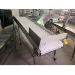 Fluted Belt Incline Conveyor, approx. 122 in. x 29 1/2 in., hydraulic driven, w/casters, stainless