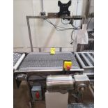 Belt Conveyor, approx. 34 in. x 16 in., 1 hp, motorized, stainless steel frame [Loc. Packaging