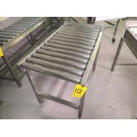 Roller Conveyor, approx. 41 in. x 22 in., stainless steel frame [Loc. Packaging Department]