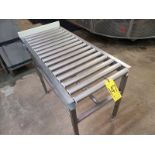Roller Conveyor, approx. 50 in. x 20 in., stainless steel frame [Loc. Packaging Department]