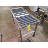 Roller Conveyor, approx. 52.5 in. x 20 in., stainless steel frame [Loc. Packaging Department]