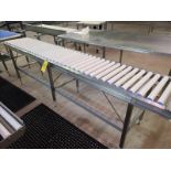 Roller Conveyor, approx. 116 in. x 20 in., stainless steel frame [Loc. Packaging Department]