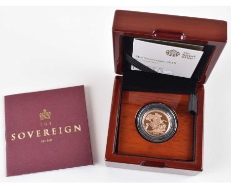 Queen Elizabeth II, Gold Proof Sovereign, 2018. Queen Elizabeth II, Gold Proof Sovereign, 2018, Royal Mint, Obverse portrait 