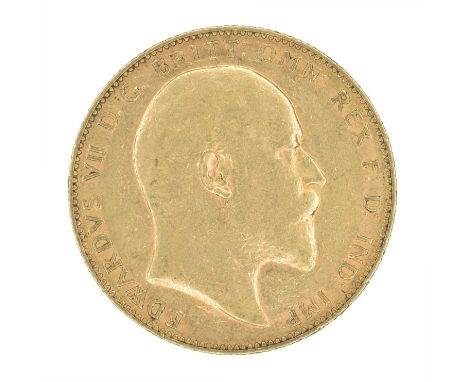 King Edward VII, Sovereign, 1905, Perth Mint. King Edward VII, Sovereign, 1905, Bare head r. R. St. George and dragon, P on g