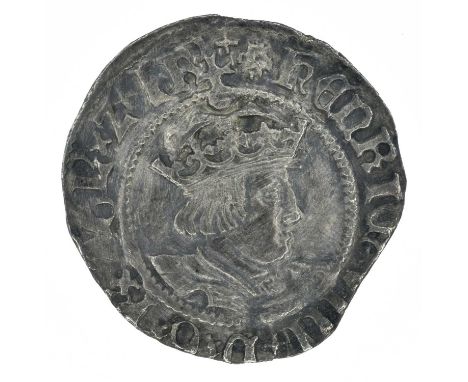 King Henry VIII, Halfgroat, Second Coinage, 1526-44. King Henry VIII, Halfgroat, Second Coinage, 1526-44, Uncertain mark mint