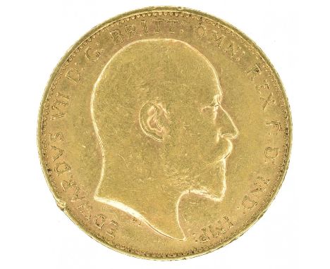 King Edward VII, Sovereign, 1902, Melbourne Mint. King Edward VII, Sovereign, 1902, Bare head r. R. St. George and dragon, M 