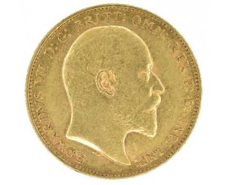King Edward VII, Sovereign, 1902, Melbourne Mint. King Edward VII, Sovereign, 1902, Bare head r. R. St. George and dragon, M 