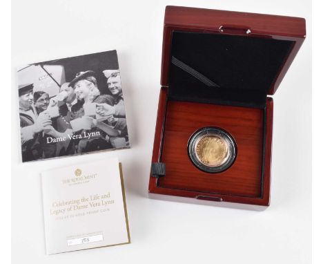 2022 Royal Mint, Gold Proof Two Pounds Coin, The Life and Legacy of Dame Vera Lynn. 2022 Royal Mint, Gold Proof Two Pounds Co