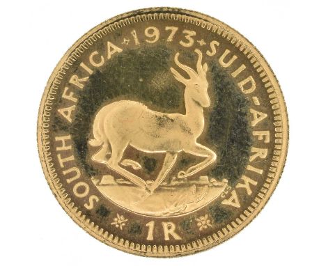 South Africa, One Rand, 1973. South Africa, One Rand, 1973, Portrait of Jan van Riebeeck 1/4 right, legend around UNITY IS ST