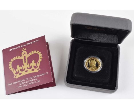 Australia, 1/4oz Gold Proof Coin, 2013, 60th Anniversary of the Coronation of Queen Elizabeth II. Australia, Twenty Five Doll