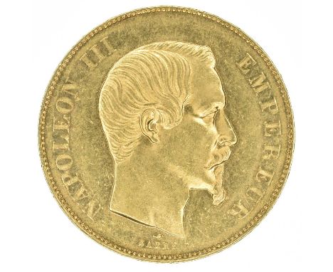 France, Napoleon III, 50 Francs, 1856. France, President Napoleon III, 50 Francs, 1856, Bare head r. NAPOLEON III EMPEREUR. R
