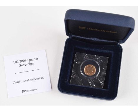 Queen Elizabeth II, Quarter-Sovereign, 2009. Queen Elizabeth II, Quarter-Sovereign, 2009, Crowned head r. obverse portrait by