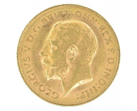 King George V, Half-Sovereign, 1914. King George V, Half-Sovereign, 1914, Bare head l. R. St. George and dragon, London Mint,