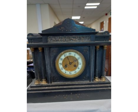 VICTORIAN MARBLE MANTLE CLOCK