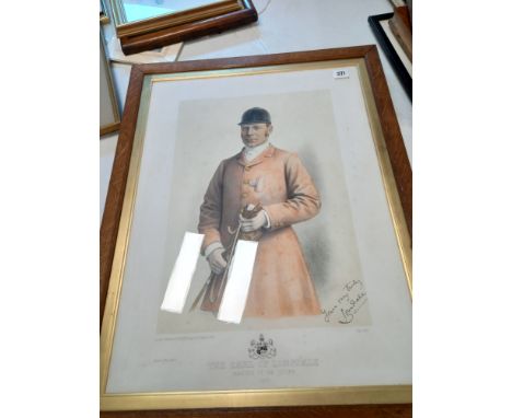 PORTRAIT OF THE EARL OF LONSDALE IN HUNTING JACKET 18 X 24