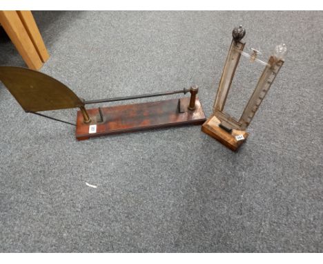 GLASS THERMOMETER AND TANSON AND MERSER BRASS MEASURE