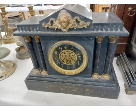 VICTORIAN MARBLE MANTLE CLOCK