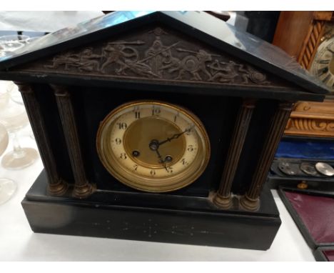 VICTORIAN MARBLE MANTLE CLOCK