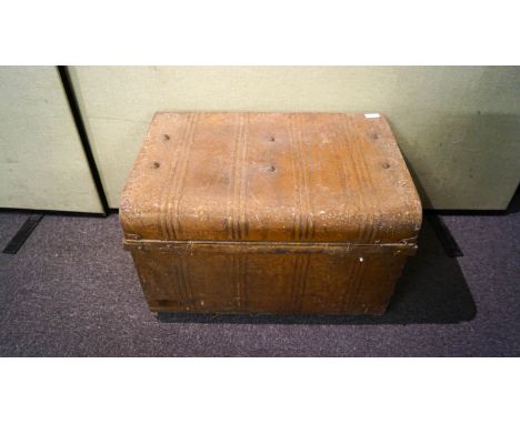 A tin trunk
