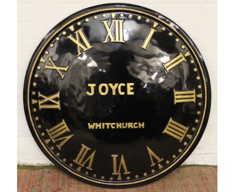 A Joyce of Whitchurch fibreglass clock dial 90cm diameter 