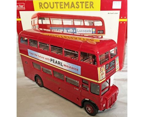 Sunstar 1/24-scale MODEL ROUTEMASTER BUS: RM 870, the first production Leyland-engined RM. Depicted on trolleybus-replacement