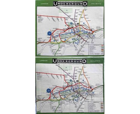 Pair of 1909 London Underground POCKET MAPS 'What to See and How to See it, The Excursionists' Guide with Map'. These are the