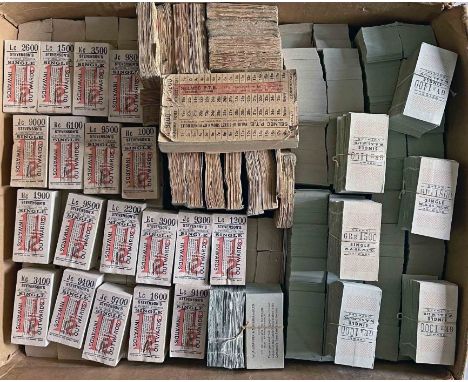 Huge quantity (c450) of unused bus ticket PACKS comprising c140 Insert Setright (Walter Alexander noted), c30 SELNEC emergenc