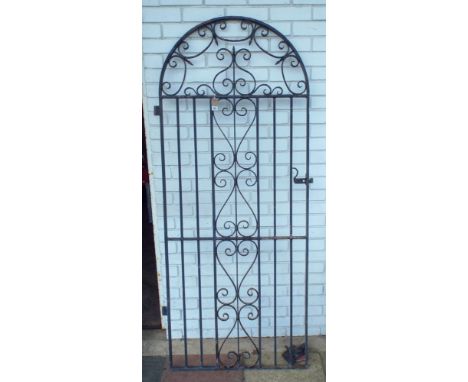 Heavy wrought iron garden gate with fittings 2'9 wide, 6'6 high