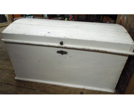 A white painted domed top trunk 