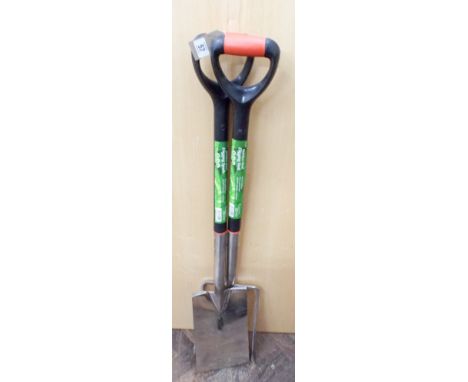 A new stainless steel digging fork and spade