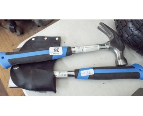 A new claw hammer and a new axe 