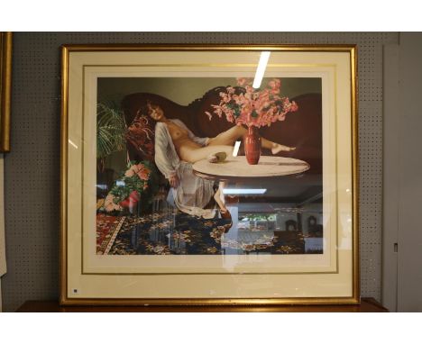 Douglas Hoffman Very Large Lithograph depicting semi nude 121 of 300 signed in Pencil 133 x 120cm 