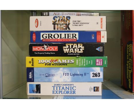 Collection of Vintage Computer Games inc Titanic, Star Trek etc 