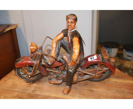 Composite model of a Man on vintage Motorcycle 