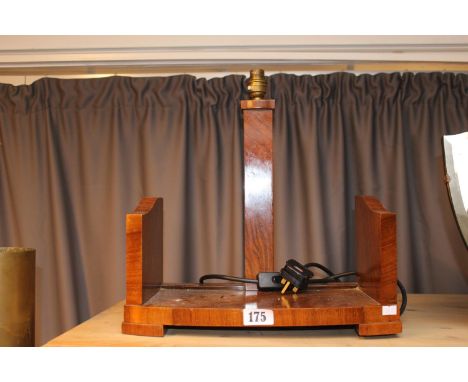 Art Deco Walnut tabletop bookcase with integral light 